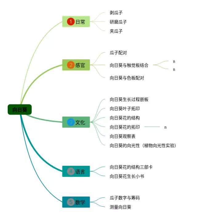 向日葵的怎么画思维导图-2