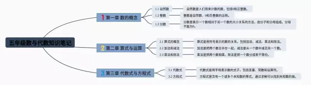 五年级数与简单好看思维导图-1