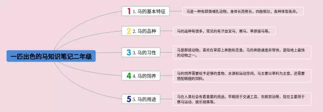 二年级下册一匹出色的马思维导图-1