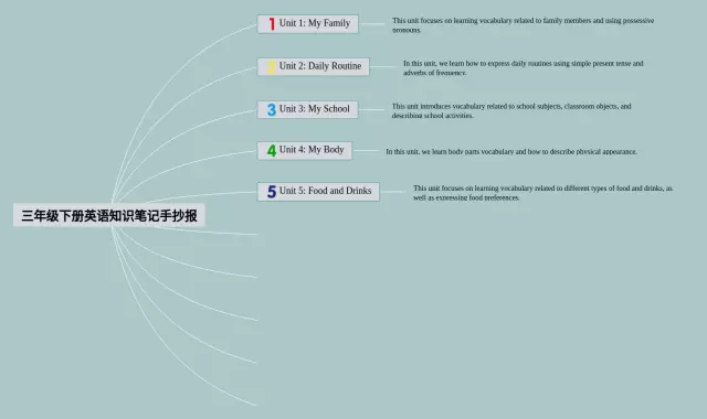 三年级下册手抄报思维导图-2