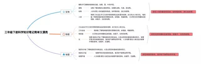 三年级下册科学简单又漂亮思维导图-1