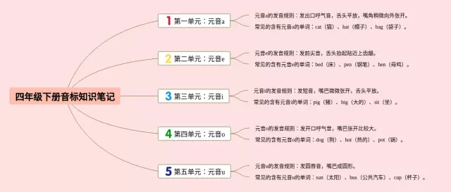四年级下册音标怎么画思维导图-1