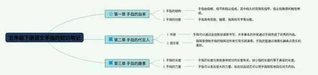 五年级下册手指的思维导图-1